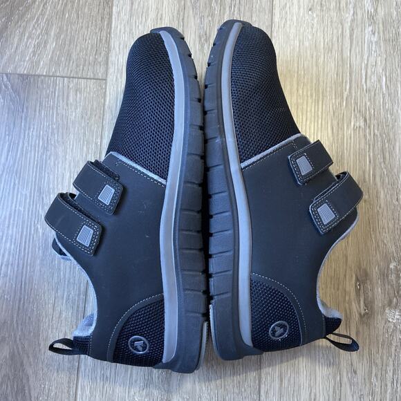 Anodyne Sneaker Men Sz 10.5 Wide Black No.74 Double Hook & Loop Strap Diabetic - Picture 4 of 12